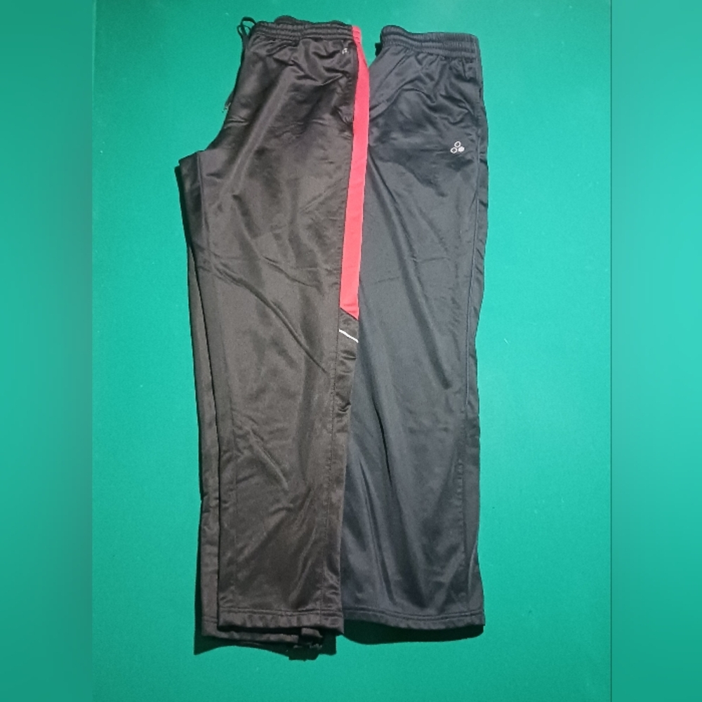 Lot of 2 Men's Sz Large Elastic Drawstring Activewear Pants- Tek Gear/ Colosseum